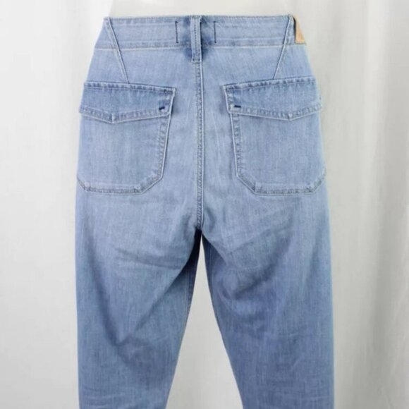 PAIGE MAYSLIE MARIENNE CROPPED DENIM JOGGER JEANS ELASTIC HEM Sz 29 AESTHETIC - Picture 11 of 11